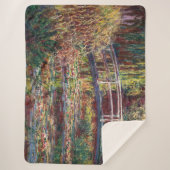 Claude Monet - Water Lily pond, Roze Harmony Sherpa Deken (Voorkant)