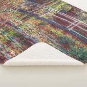 Claude Monet - Water Lily pond, Roze Harmony Sherpa Deken (3/4)