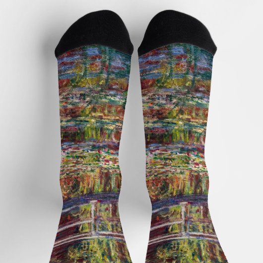 Claude Monet - Water Lily pond, Roze Harmony Sokken (Top)