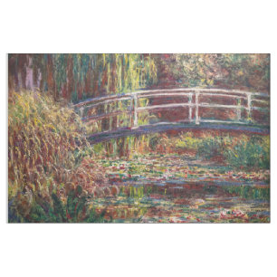 Claude Monet - Water Lily pond, Roze Harmony Stof