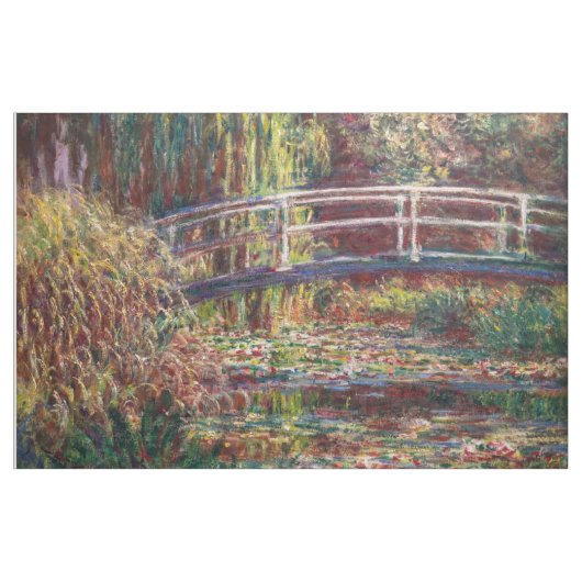 Claude Monet - Water Lily pond, Roze Harmony Stof (Yard (91,4 cm))