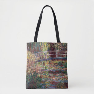 Claude Monet - Water Lily pond, Roze Harmony Tote Bag