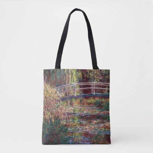 Claude Monet - Water Lily pond, Roze Harmony Tote Bag (Voorkant)