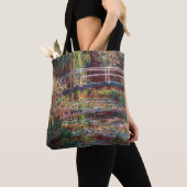 Claude Monet - Water Lily pond, Roze Harmony Tote Bag (Dichtbij)