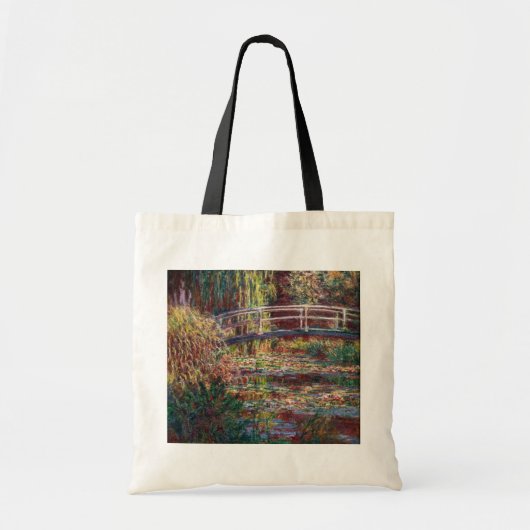 Claude Monet - Water Lily pond, Roze Harmony Tote Bag (Voorkant)