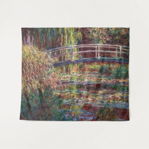 Claude Monet - Water Lily pond, Roze Harmony Wandkleed