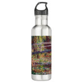 Claude Monet - Water Lily pond, Roze Harmony Waterfles (Voorkant)