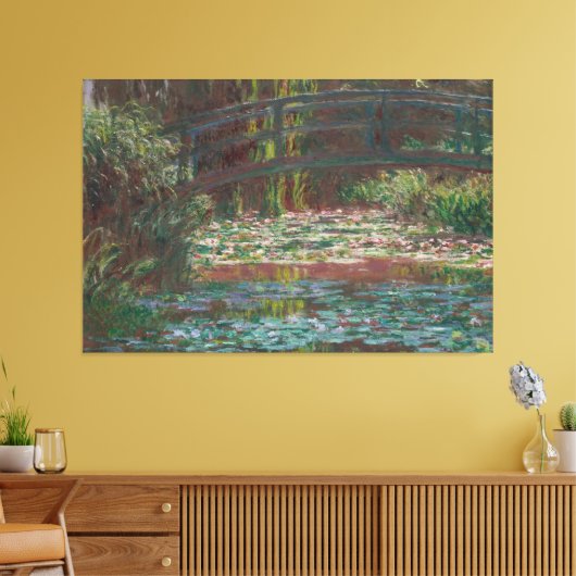 Claude Monet Water Lily Pond schilderij | Canvas Afdruk (Insitu (Woonkamer))