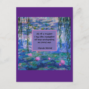 Claude Monet Water Lily Quote Briefkaart