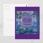 Claude Monet Water Lily Quote  Briefkaart (Voorkant / Achterkant)
