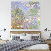 Claude Monet | Watergelieerd, Grasscluster Canvas Afdruk (Insitu (Slaapkamer))