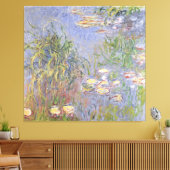 Claude Monet | Watergelieerd, Grasscluster Canvas Afdruk (Insitu (Woonkamer))