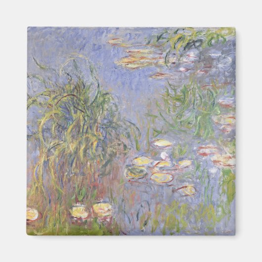 Claude Monet | Watergelieerd, Grasscluster Magneet (Voorkant)