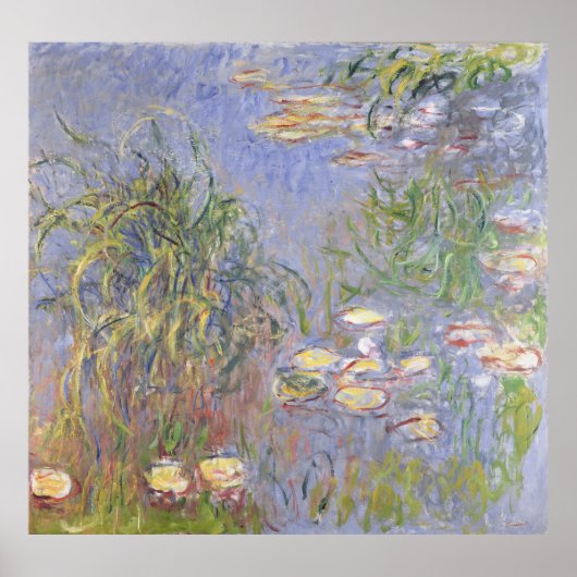 Claude Monet | Watergelieerd, Grasscluster Poster (Voorkant)