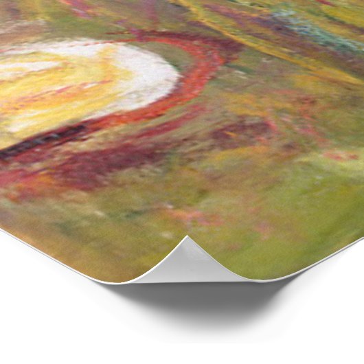 Claude Monet | Watergelieerd, Grasscluster Poster (Hoek)