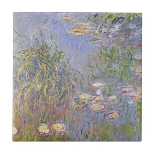 Claude Monet | Watergelieerd, Grasscluster Tegeltje (Voorkant)