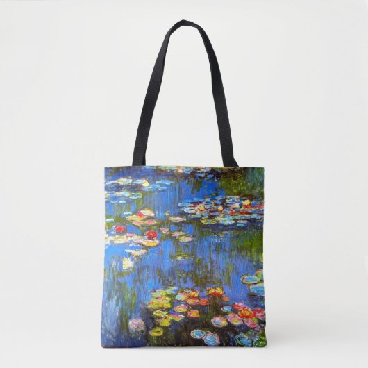 Claude Monet, Watergelieerd, Impressionist Tote Bag (Voorkant)