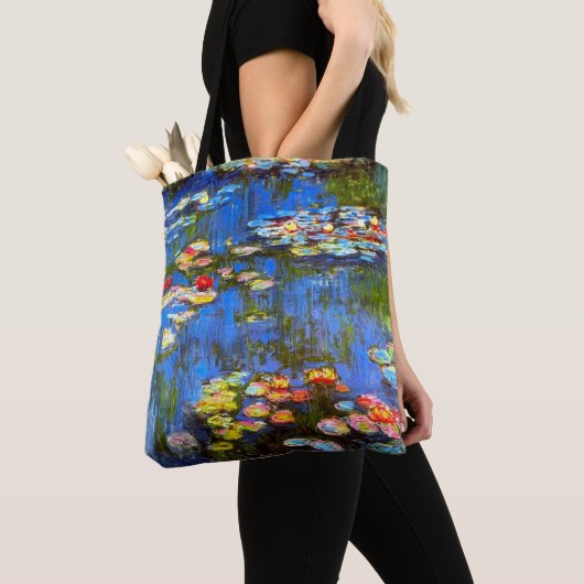 Claude Monet, Watergelieerd, Impressionist Tote Bag (Dichtbij)