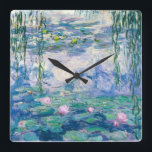 CLAUDE MONET - Waterleidingen Vierkante Klok<br><div class="desc">CLAUDE MONET - Water liliesOlie op canvas; reproductie</div>