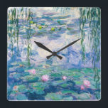CLAUDE MONET - Waterleidingen Vierkante Klok<br><div class="desc">CLAUDE MONET - Water liliesOlie op canvas; reproductie</div>