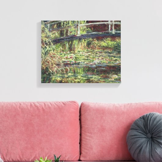 Claude Monet - Waterlelie Vijver Roze Harmonie Canvas Afdruk (Insitu (Woonkamer))