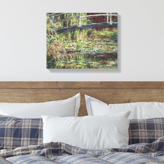 Claude Monet - Waterlelie Vijver Roze Harmonie Canvas Afdruk (Insitu (Slaapkamer))