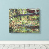 Claude Monet - Waterlelie Vijver Roze Harmonie Canvas Afdruk (Insitu (Houten vloer))