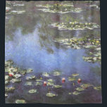 Claude Monet, Waterlelies, 1906, Blauw Douchegordijn<br><div class="desc">Douchegordijn met het kunstschilderij van Claude Monet genaamd "Waterlelies". "Waterlelies",  1906 schilderij is een schilderij met witte en roze waterlelies op een groene en blauwe achtergrond. .</div>