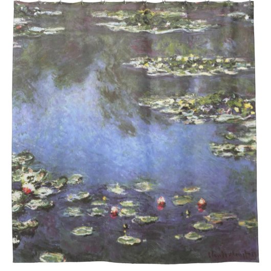 Claude Monet, Waterlelies, 1906, Blauw Douchegordijn (Voorkant)