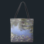 Claude Monet, Waterlelies, 1906, Blauw Tote Bag<br><div class="desc">Canvas tas met het kunstschilderij van Claude Monet genaamd "Waterlelies". "Waterlelies",  1906 schilderij is een schilderij met witte en roze waterlelies op een groene en blauwe achtergrond. .</div>