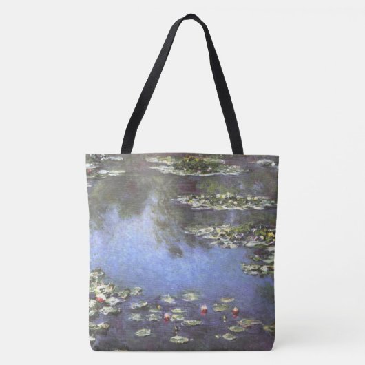 Claude Monet, Waterlelies, 1906, Blauw Tote Bag (Voorkant)