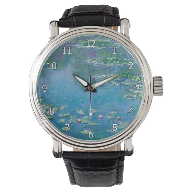 Claude Monet - Waterlelies 1906 Horloge (Voorkant)