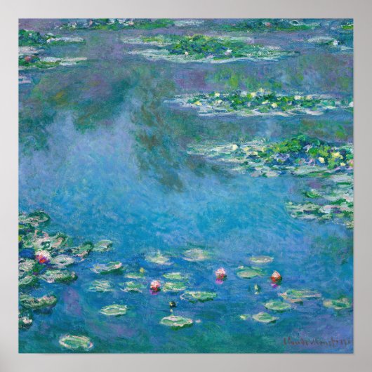 Claude Monet - Waterlelies 1906 Poster (Voorkant)