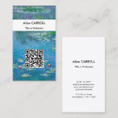 Claude Monet - Waterlelies 1906 - QR Code Visitekaartje (Voorkant / Achterkant)