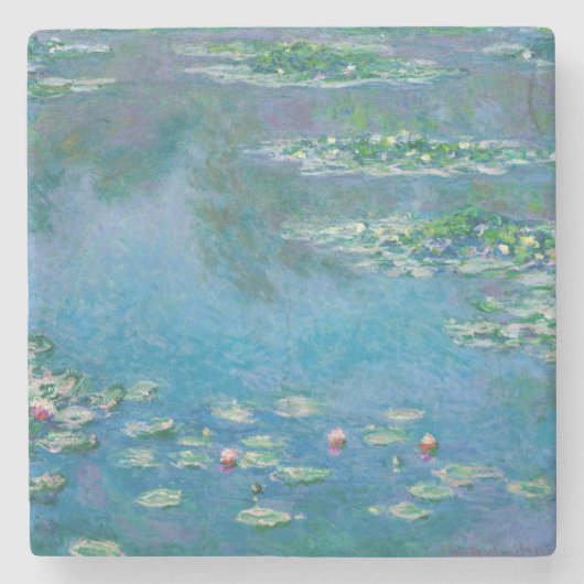 Claude Monet - Waterlelies 1906 Stenen Onderzetter (Voorkant)