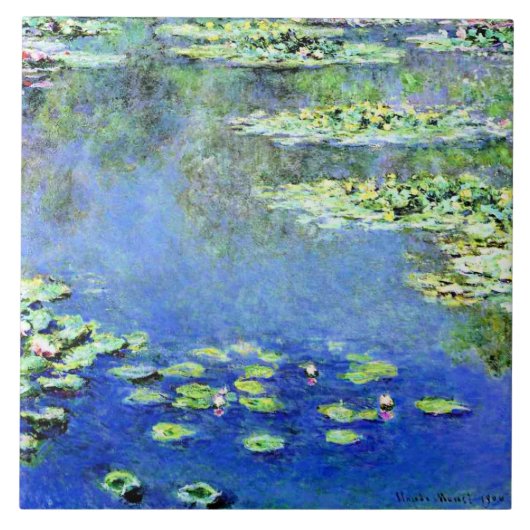 Claude Monet - Waterlelies, 1907, Tegeltje (Voorkant)