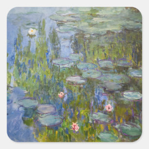 Claude Monet Waterlelies 1915 Impressionistische K Vierkante Sticker