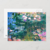Claude Monet Waterlelies 1917 Briefkaart (Voorkant / Achterkant)