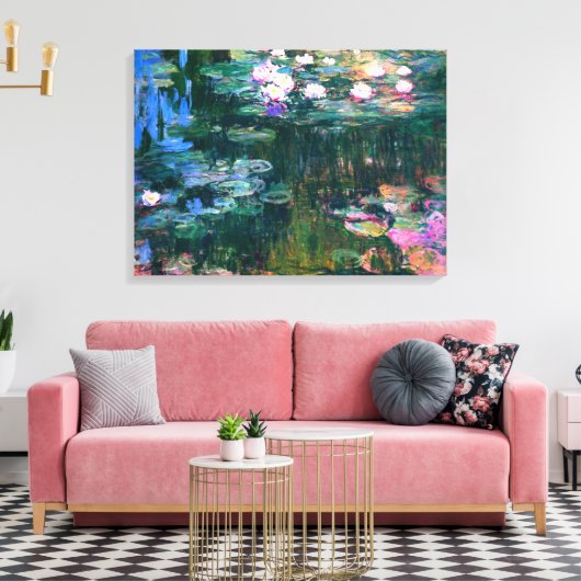 Claude Monet - Waterlelies (1917) Canvas Afdruk (Insitu (Woonkamer))