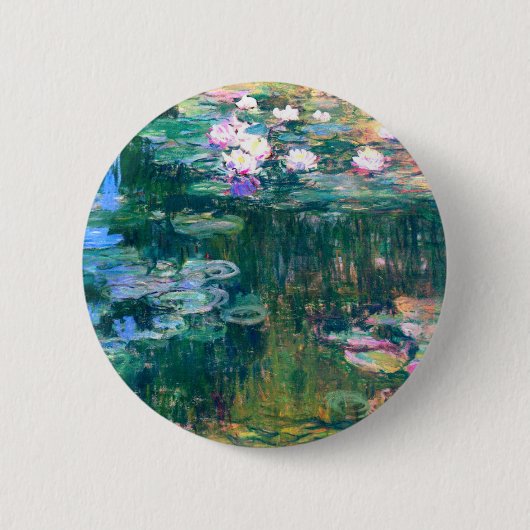 Claude Monet Waterlelies 1917 Ronde Button 5,7 Cm (Voorkant)