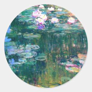 Claude Monet Waterlelies 1917 Ronde Sticker
