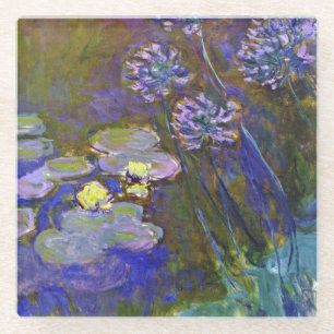 Claude Monet Waterlelies Agapanthus Glazen Onderzetter