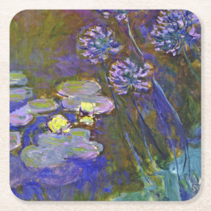 Claude Monet Waterlelies Agapanthus Kartonnen Onderzetters
