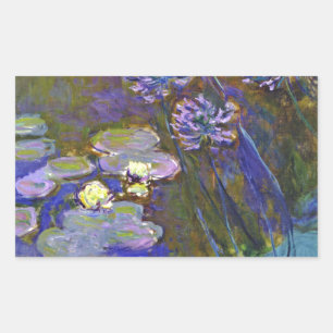Claude Monet Waterlelies Agapanthus Rechthoekige Sticker