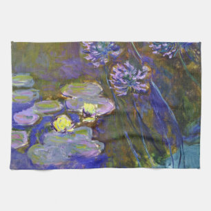 Claude Monet Waterlelies Agapanthus Theedoek