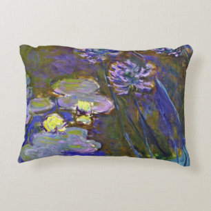 Claude Monet Waterlelies Agapanthus Vintage Kunst Accent Kussen