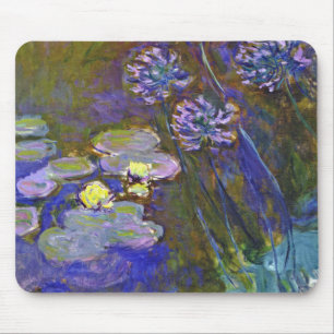 Claude Monet Waterlelies Agapanthus Vintage Kunst Muismat