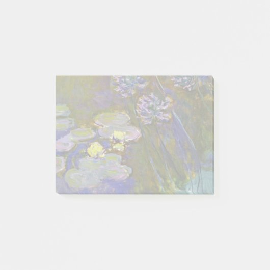 Claude Monet Waterlelies Agapanthus Vintage Kunst Post-it® Notes (Voorkant)
