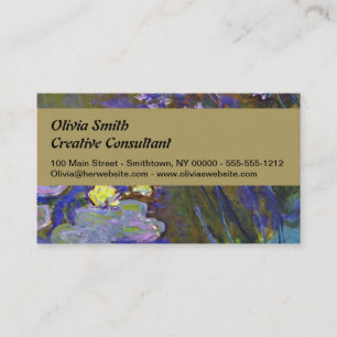 Claude Monet Waterlelies Agapanthus Vintage Kunst Visitekaartje