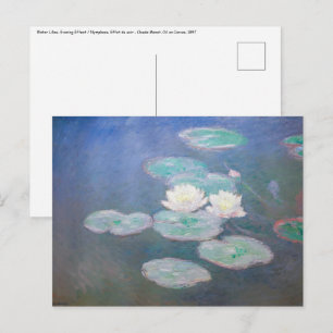 Claude Monet - Waterlelies, Avondeffect Briefkaart